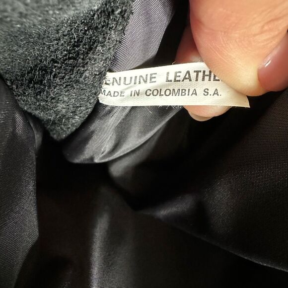 Vintage Black Leather Briefcase Messenger Bag - Picture 9 of 13